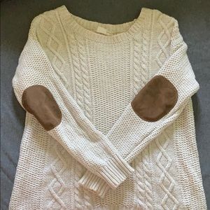 Sweater with elbow patches